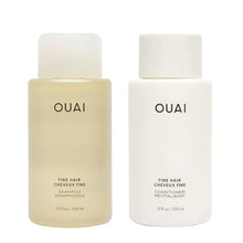 Load image into Gallery viewer, OUAI Fine Shampoo and Conditioner Set - Sulfate Free Shampoo and Conditioner for Fine Hair - Made with Keratin, Marshmallow Root, Shea Butter & Avocado Oil - Free of Parabens & Phthalates (10 Fl Oz)