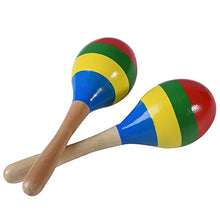 Load image into Gallery viewer, Maracas Hand Percussion Rattles, Wooden Rumba Shaker Musical Instrument for Kids Adults, Set of 2