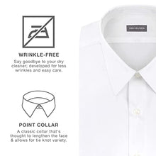 Load image into Gallery viewer, Van Heusen Men's Dress Shirt Regular Fit Poplin Solid, White, 16.5" Neck 34"-35" Sleeve