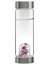 Load image into Gallery viewer, VitaJuwel ViA WELLNESS - Crystal Water Bottle with Amethyst, Rose Quartz & Clear Quartz