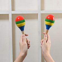 Load image into Gallery viewer, Maracas Hand Percussion Rattles, Wooden Rumba Shaker Musical Instrument for Kids Adults, Set of 2