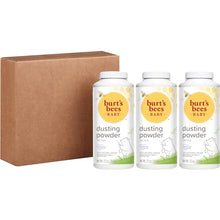 Load image into Gallery viewer, Burt's Bees Baby Dusting Powder, 100% Natural Origin, Talc-Free, Pediatrician Tested, 7.5 Ounces, Pack of 3, Pack May Vary