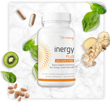 Load image into Gallery viewer, BB Company InergyPLUS | Energy Vitamins for Women, Fatigue, Natural Energy Supplements for Focus | Vitamin B12, Folic Acid, Rhodiola Rosea, Cordyceps, CoQ10, Caffeine Free | Packaging Vary | 60 Ct