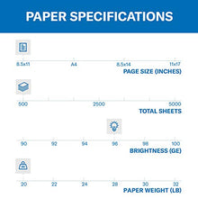 Load image into Gallery viewer, Hammermill Printer Paper, Fore Multipurpose 20 lb Copy Paper, 8.5 x 11 - 96 Bright, Made in the USA, 103267 (1 Ream, 500 Sheets Total)