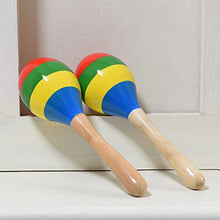 Load image into Gallery viewer, Maracas Hand Percussion Rattles, Wooden Rumba Shaker Musical Instrument for Kids Adults, Set of 2