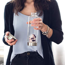 Load image into Gallery viewer, VitaJuwel ViA WELLNESS - Crystal Water Bottle with Amethyst, Rose Quartz & Clear Quartz
