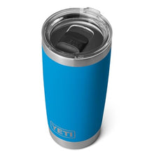 Load image into Gallery viewer, YETI Rambler 20 oz Tumbler, Stainless Steel, Vacuum Insulated with MagSlider Lid, Big Wave Blue