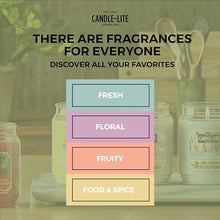 Load image into Gallery viewer, CANDLE-LITE Scented Sunlit Mandarin Berry Fragrance, One 18 oz. Single-Wick Aromatherapy Candle with 110 Hours of Burn Time, Orange Color, Jar (Individual Box)