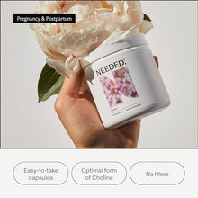 Load image into Gallery viewer, Needed. Prenatal Choline - Optimal Prenatal Choline Add On, 250Mg Talc-free Filler, Heavy Metals Free, Brain Development in Utero/Early Life, with VitaCholine, Non-GMO, Allergen Free 60 Capsules