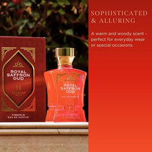 Load image into Gallery viewer, H HABIBI Royal Ambery Saffron Perfume Oud Arabian for Men & Women - Warm, Woody, Aromatic Fragrance for Men & Women - With Notes of Jasmine, Patchouli, Sandalwood & Amber Perfume - Eau de Parfum