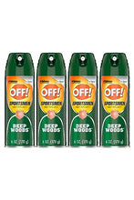 Load image into Gallery viewer, OFF! Deep Woods Sportsmen Insect Repellent Aerosol, Bug Spray Containing 30% Deet, Protects Against Mosquitoes, 6 Oz, 4 Count
