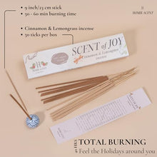 Load image into Gallery viewer, Homie Scent 50 Incense sticks, Chemical Free Incense Sticks, Incense for Relaxation, Air Purifier (Cinnamon & Lemongrass)