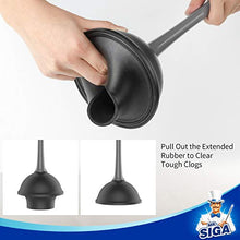 Load image into Gallery viewer, MR.SIGA Toilet Plunger and Bowl Brush Combo for Bathroom Cleaning, Gray, 1 Set