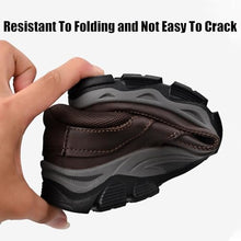Load image into Gallery viewer, MVIOBUY Men's Suede Casual Hiking Loafers,Hand Stitching Comfort Anti Slip Slip on Business Dress Shoes Fashion Outdoor Walking Boat Shoes (Black-B,8.5)