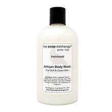 Load image into Gallery viewer, The Soap Exchange Body Wash - Patchouli Scent - Hand Crafted 12 fl oz / 354 ml Natural Artisan Liquid Soap for Hand, Face & Body, Shower Gel, Cleanse, Moisturize, & Protect. Made in the USA.