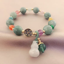 Load image into Gallery viewer, Feng Shui Handmade Chinese Wu Lou Hu Lou Bracelet for Health and Protection (GREEN)