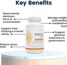 Load image into Gallery viewer, BB Company InergyPLUS | Energy Vitamins for Women, Fatigue, Natural Energy Supplements for Focus | Vitamin B12, Folic Acid, Rhodiola Rosea, Cordyceps, CoQ10, Caffeine Free | Packaging Vary | 60 Ct