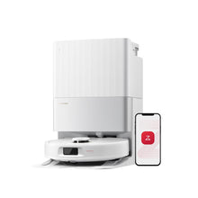 Load image into Gallery viewer, roborock Qrevo S5V Robot Vacuum and Mop, FlexiArm Edge Mopping, 12,000Pa Suction, Dual Zero-Tangle System, Smart Obstacle Avoidance, 10mm Mop Lifting, Auto Mop Washing & Warm Air Drying, White