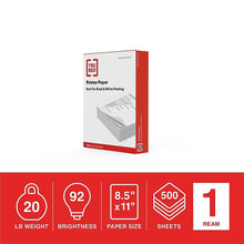 Load image into Gallery viewer, TRU RED Printer Paper, 8.5" x 11", 20 lbs., White, 500 Sheets/Ream (TR56957)