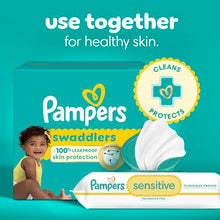 Load image into Gallery viewer, Pampers Swaddlers Disposable Baby Diapers Size 1, 198 Count with Sensitive Water Based Baby Wipes 4X Pop-Top Packs (336 Count)
