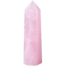 Load image into Gallery viewer, MOGEMT Large Rose Quartz Healing Crystal Wand Point Obelisk Tower 6 Faceted Reiki Chakra Meditation Therapy 1.5-2.0 LBS