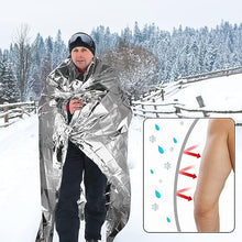 Load image into Gallery viewer, QIO CHUANG Emergency Mylar Thermal Blankets -Space Blanket Survival kit Camping Blanket (4-Pack). Perfect for Outdoors, Hiking, Survival, Bug Out Bag ,Marathons or First Aid 1