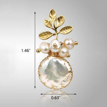 Load image into Gallery viewer, Pearl Earrings with 18k Gold Life Tree, 925 Sterling Needle & Baroque Pearl Drop Earrings for Women