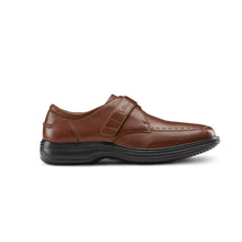 Load image into Gallery viewer, Dr. Comfort Frank Diabetic Shoes for Men - Leather Dress Shoes with Stitch - Therapeutic Formal Shoes, Bark 10.5 X-Wide (3E/4E)