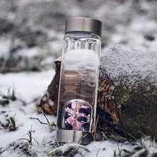 Load image into Gallery viewer, VitaJuwel ViA WELLNESS - Crystal Water Bottle with Amethyst, Rose Quartz & Clear Quartz