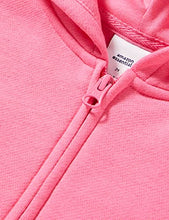 Load image into Gallery viewer, Amazon Essentials Girls' Fleece Zip-Up Hoodie Sweatshirt, Bright Pink, Small