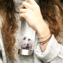 Load image into Gallery viewer, VitaJuwel ViA WELLNESS - Crystal Water Bottle with Amethyst, Rose Quartz & Clear Quartz