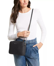 Load image into Gallery viewer, Michael Kors Women's Jet Set Large Printed Logo Crossbody Bag (Black)