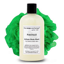Load image into Gallery viewer, The Soap Exchange Body Wash - Patchouli Scent - Hand Crafted 12 fl oz / 354 ml Natural Artisan Liquid Soap for Hand, Face & Body, Shower Gel, Cleanse, Moisturize, & Protect. Made in the USA.