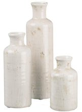 Load image into Gallery viewer, Sullivans White Ceramic Vase Set, Farmhouse Decor, Home Decorative Vase, Vases For Your Kitchen, Bedroom, Office, Living Room, Bathroom, & Shelf Centerpiece Table Decorations (CM2333)