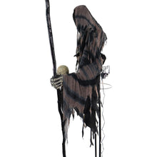 Load image into Gallery viewer, Haunted Hill Farm 7.0-Ft. Motion-Activated Rotting Reaper Animatronic