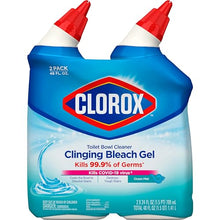 Load image into Gallery viewer, Clorox Toilet Bowl Cleaner, Clinging Bleach Gel, Ocean Mist - 24 Ounces, Pack of 2