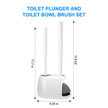 Load image into Gallery viewer, SetSail Toilet Brush and Plunger Set, Toilet Plungers for Bathroom Heavy Duty Toilet Bowl Brush and Holder Hidden Toilet Plunger and Brush Set for Deeply Cleaning