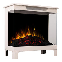 Load image into Gallery viewer, Modern Ember Smart Digital 3-Sided Electric Fireplace Stove Heater | LED Multiple Flame Colors, Works with Wi-Fi App, Alexa and Google | Remote Included | Optional Crackling Sound | Taupe Mist