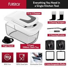 Load image into Gallery viewer, Fullstar Vegetable Chopper - Food Chopper - Onion Chopper - Vegetable Slicer & Spiralizer - Veggie Chopper with Container - Kitchen Gadgets - Home Essentials - Kitchen Accessories (4 in 1, White)