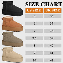 Load image into Gallery viewer, DIRDENI Platform Mini Boot For Women Short Ankle Boot Fur Fleece Lined Sneakers Snow Platform Anti-Slip Boot For Outdoor