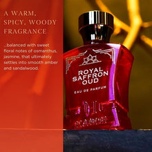 Load image into Gallery viewer, H HABIBI Royal Ambery Saffron Perfume Oud Arabian for Men & Women - Warm, Woody, Aromatic Fragrance for Men & Women - With Notes of Jasmine, Patchouli, Sandalwood & Amber Perfume - Eau de Parfum