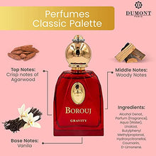Load image into Gallery viewer, Dumont BOROUJ GRAVITY - 85ml - Unisex Perfume for Men & Women - Agarwood, Vanilla, Woody & Musk Fragrance - Long Lasting Cologne Mist & Body Spray - for Him & Her