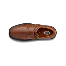 Load image into Gallery viewer, Dr. Comfort Frank Diabetic Shoes for Men - Leather Dress Shoes with Stitch - Therapeutic Formal Shoes, Bark 10.5 X-Wide (3E/4E)