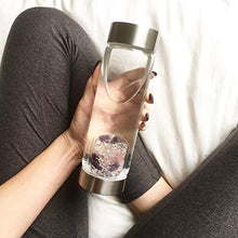 Load image into Gallery viewer, VitaJuwel ViA WELLNESS - Crystal Water Bottle with Amethyst, Rose Quartz & Clear Quartz
