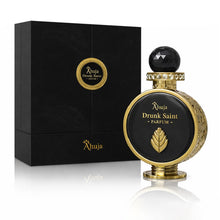 Load image into Gallery viewer, AHUJA Drunk Saint Parfum – 3.4 oz Unisex Luxury Fragrance | 30% Organic Oils | Long Lasting Niche Scent | Cognac, Raspberry, Rose, Ambergris | Premium Gift Box Packaging | “Even Angels Get Drunk”