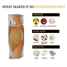 Load image into Gallery viewer, Nusuk Safa Unisex Eau De Parfum Juicy Lemon & Strawberry Top Notes Creamy Coconut & Nectar Floral Heart Warm Vanilla, Musk & Ambrox Base Sweet, Playful, Long-Lasting Fragrance 100ml