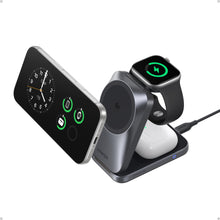 Load image into Gallery viewer, Anker Prime 3-in-1 Charging Station, AirCool Wireless Charger, 25W Qi2.2-Certified Palm-Sized Foldable MagSafe Charger Compatible with iPhone 17, Apple Watch, AirPods (Non-Battery, with Adapter)