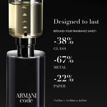 Load image into Gallery viewer, Armani Beauty- Code - Eau de Toilette - Cologne for Men - Ambery Woody Fragrance - Citrus, Lavandin, Tonka Bean Notes - 4.2 Fl Oz
