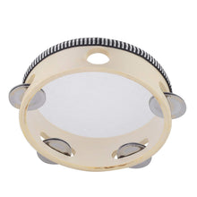 Load image into Gallery viewer, Hand Held Tambourine Drum 6 inch Bell Birch Metal Jingles Percussion Gift Musical Educational Drum Instrument for KTV Party Kids Games (6 inch)