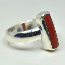 Load image into Gallery viewer, Gemsonclick Natural Red Coral 925 Silver Ring For Women 3 Ct Chakra Healing Size 5,6,7,8,9,10,11,12,13